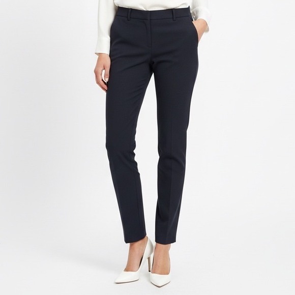 Theory Navy Wool Blend Dress Pants Size 2 - Picture 1 of 6